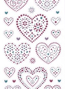 Docrafts Papermania - Glitter Dot Stickers - Love Hearts