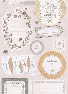 Docrafts Papermania - Tales From Wilson Wood Sticker Sheets