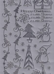 Dovecraft - Christmas Stickers - Christmas Fun Icons (Silver)