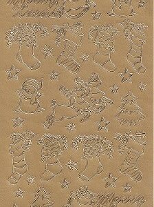 Dovecraft - Gold Stockings Christmas Peel Off Sheet