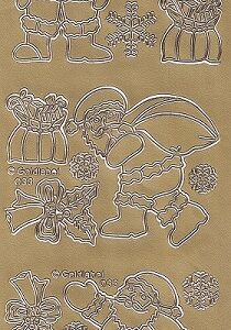 Gold Label - Christmas Peel Offs - Fun Santa (Gold)