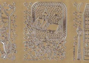 Goldlabel - Christmas Stickers - Christmas Scenes (Gold)