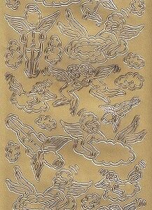 Hobbycraft Christmas Peel Offs - Angels & Clouds (Gold)