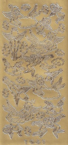 Hobbycraft Christmas Peel Offs - Angels & Clouds (Gold)