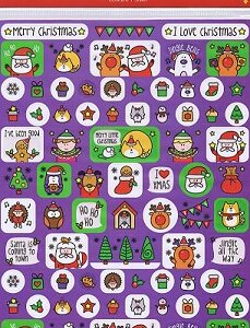 Porta Craft - Its Christmas Glitter Stickers (Purple)