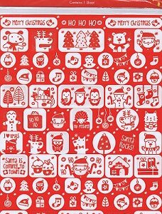 Porta Craft - Its Christmas Glitter Stickers (Red)