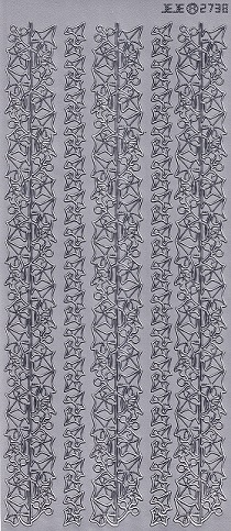 JEJE - Christmas Stickers - Holly Borders (Silver)