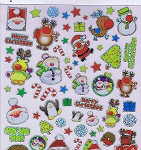 Merry Christmas Bumper Sticker Pack - Cartoon Reindeer