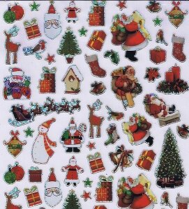 Merry Christmas Bumper Sticker Pack - Traditional Santa
