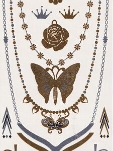 Metallic Jewellery Tattoos - Butterfly Chains