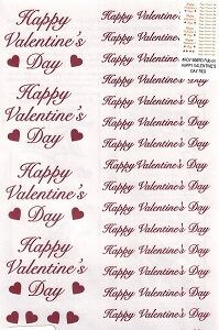 Royal Langnickel - E-Z Rub On Transfers  Happy Valentine's Day (Red)