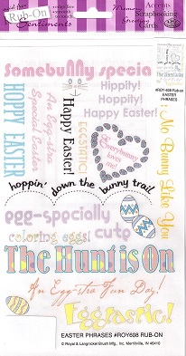 Royal Langnickel - Rub On Transfers Easter Phrases