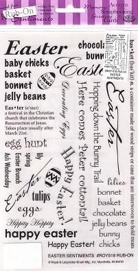 Royal Langnickel - Rub On Transfers Easter Sentiments