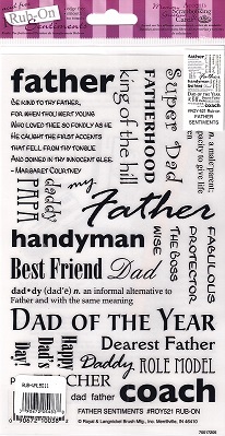 Royal Langnickel - Rub On Transfers - Father Sentiments