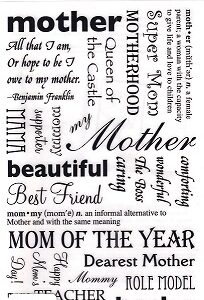 Royal Langnickel - Rub On Transfers  Mother Sentiments