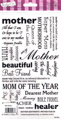 Royal Langnickel - Rub On Transfers Mother Sentiments