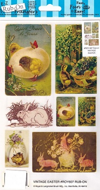 Royal Langnickel - Rub On Transfers Vintage Easter