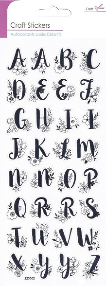 SIL PLC - Silver Alphabet Craft Stickers