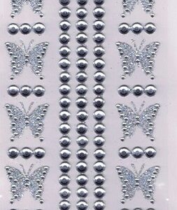 Sifcon - Craft Butterfly Stickers (Silver)