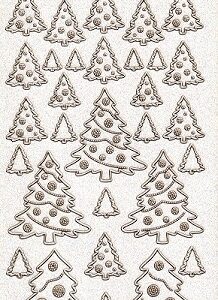Starform - Christmas Glitter Peel Offs - Christmas Trees (Gold)