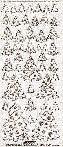 Starform - Christmas Glitter Peel Offs - Christmas Trees (Gold)