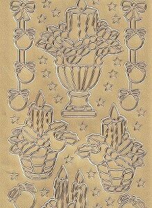 Starform - Christmas Peel Offs - Christmas Candles (Gold)
