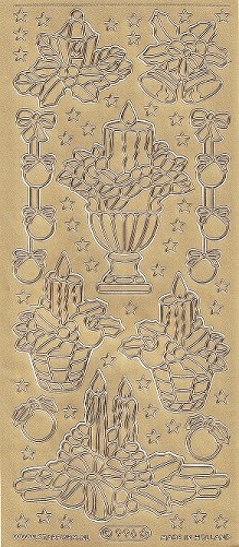 Starform - Christmas Peel Offs - Christmas Candles (Gold)