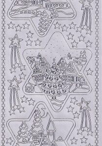 Starform - Christmas Peel Offs - Decorative Stars (Silver)