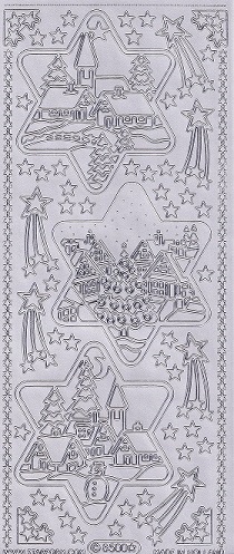 Starform - Christmas Peel Offs - Decorative Stars (Silver)