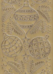 Starform - Christmas Stickers - Baubles (Gold)