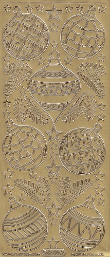 Starform - Christmas Stickers - Baubles (Gold)