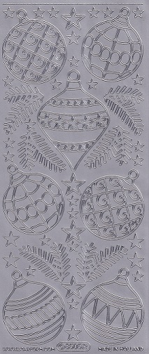 Starform - Christmas Stickers - Baubles (Silver)