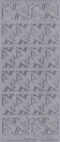 Starform - Christmas Stickers - Christmas Bell Corners (Silver)