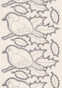 Starform - Christmas Stickers - Robins (Silver On Transparent)
