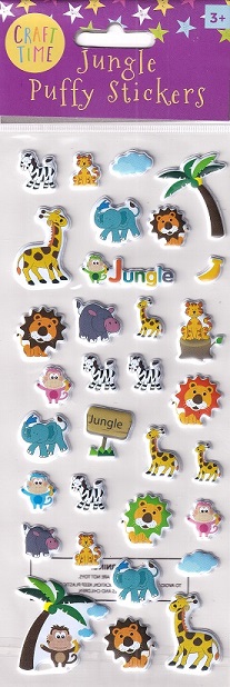 TJM Ltd - Craft Time - Jungle Puffy Stickers