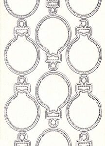 TP Crafts - Christmas Baubles (Silver On Clear)