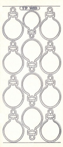 TP Crafts - Christmas Baubles (Silver On Clear)