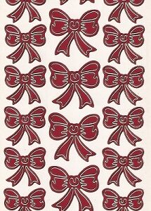 XP - Christmas Bow Peel Off Stickers (Deep Red)