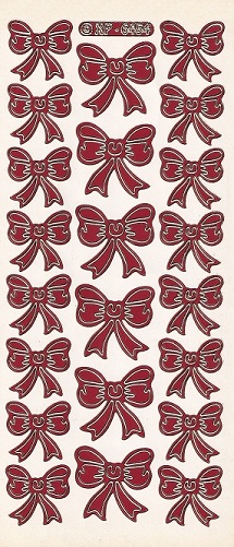 XP - Christmas Bow Peel Off Stickers (Deep Red)