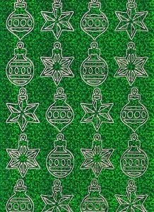 XP - Christmas Holographic Peel Off Baubles (Green)