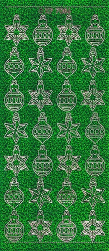 XP - Christmas Holographic Peel Off Baubles (Green)