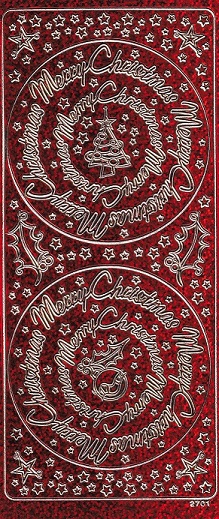 XP - Christmas Holographic Peel Off Circle (Red)