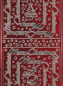 XP - Christmas Holographic Peel Off Square (Red)