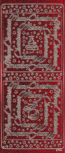 XP - Christmas Holographic Peel Off Square (Red)