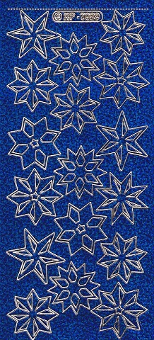 XP - Christmas Peel Offs - Stars (Blue Holographic)