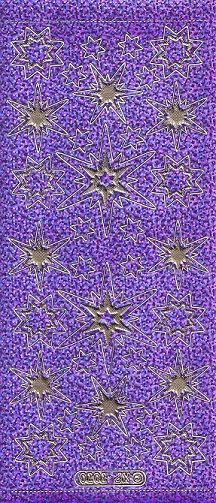 XP - Christmas Peel Offs - Stars (Purple Holographic)