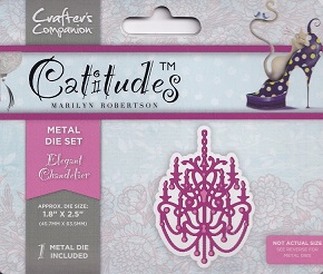 Crafters Companion - Catitudes Metal Die - Elegant Chandelier