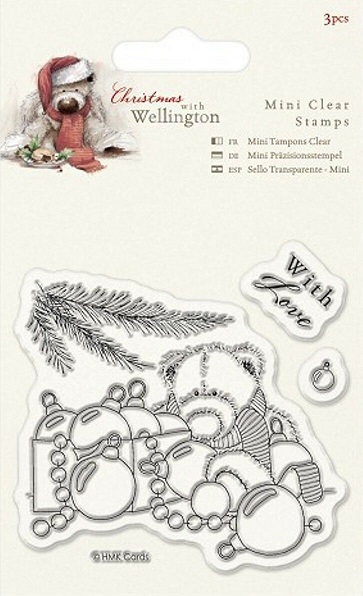 Christmas With Wellington - Christmas Baubles Clear Acrylic Stamp