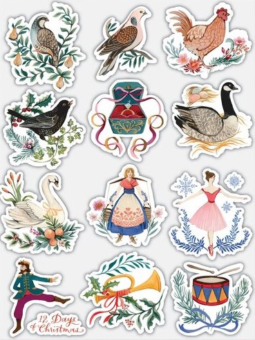 Craft Consortium - 12 Days Of Christmas Clear Polymer Stamps - Image 2