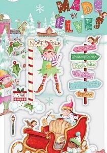 Craft Consortium - Made By Elves Clear Acrylic Stamps - Sleigh